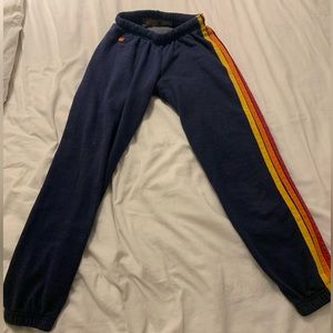 Xs Navy Blue Aviator Nation 5 Stripe Joggers